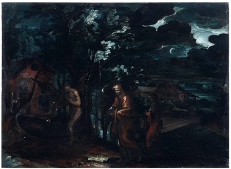 Scena religiosa Artista nordico attivo in Italia alla fine del XVII secolo