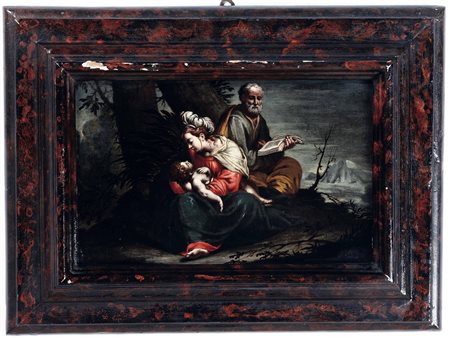 Riposo durante la fuga in Egitto Scuola del XVI secolo