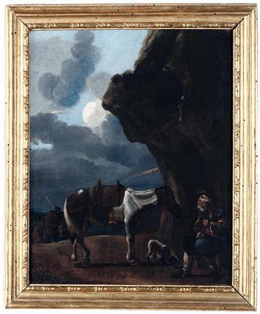 Pastore con cavallo Bambocciante della fine del XVII secolo
