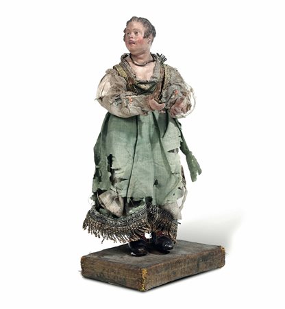 Giovinetta con codino e abito verde. Napoli XIX secolo