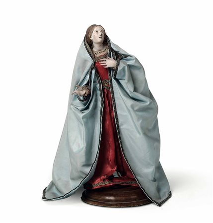 Madonna con veste rossa e manto azzurro, Napoli XIX secolo