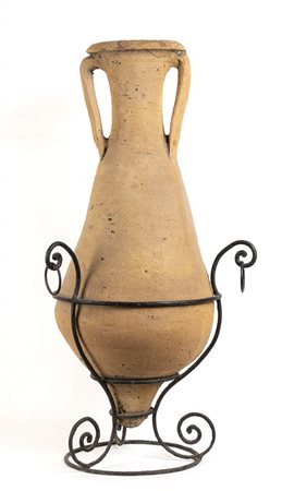ANFORA SPAGNOLAI - II secolo d.C.alt. cm 93,8, con supporto in ferro battuto...