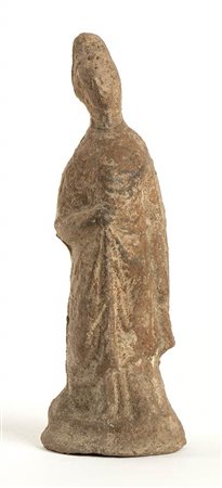 TANAGRINAIV - III secolo a.C.Terracotta, alt. cm 14Statuina femminile,...