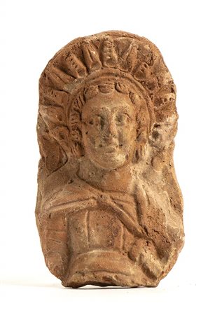 BUSTO DEL SOLEEpoca romana imperiale, II - III secolo d.C.Terracotta, alt. cm...