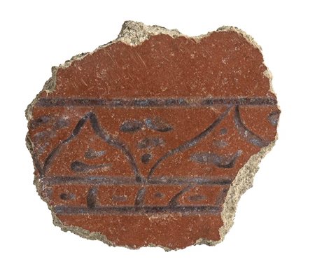 FRAMMENTO DI AFFRESCO DECORATOEpoca romana imperialealt. cm 9, in supporto di...