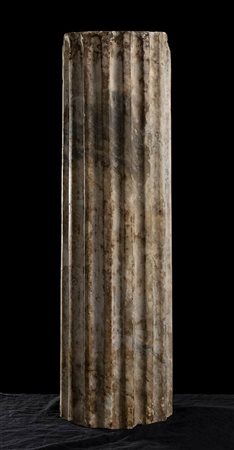 FUSTO SCANALATO DI COLONNINAEpoca romanaMarmo statuario, alt. cm 67,5; diam....