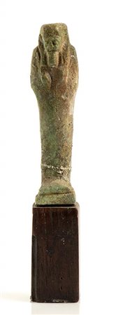 USHABTI EGIZIO IN FAIENCEPeriodo tardo dell'Egitto, 672 - 332 a.C. Faience,...