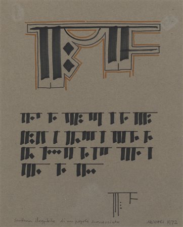 BRUNO MUNARI   
Scrittura illeggibile di un popolo sconosciuto, 1972