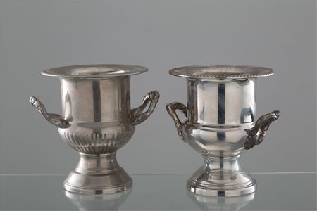 Two silver plated ice buckets. Early 20th c