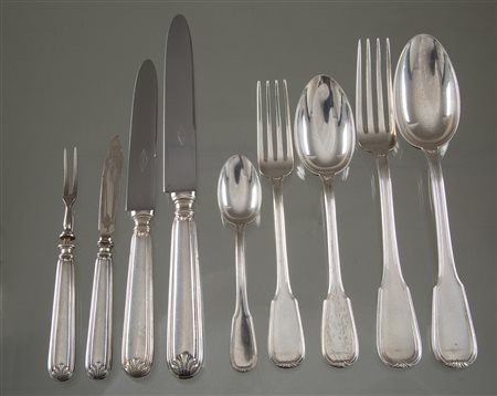 800 silver cutlery service, gr. 4800 ca. 20th c.