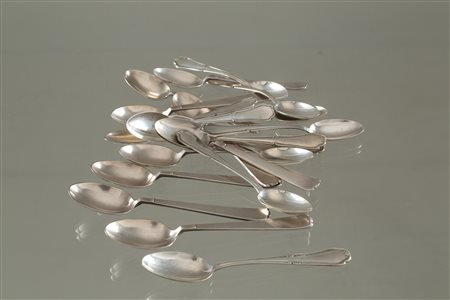 Twenty 800 silver spuns, gr. 300 ca. 20th century