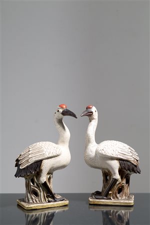Two ceramic sculptures. China. 18th century