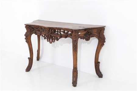 Wooden console. Naples. 18th century