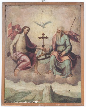 Oil painitng on panel. 16th century