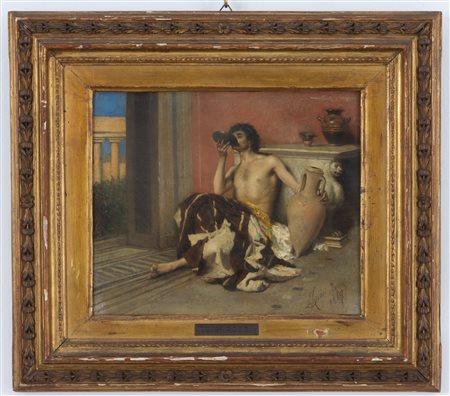 Oil painting on canvas. Signed L. ROSSI. 1869