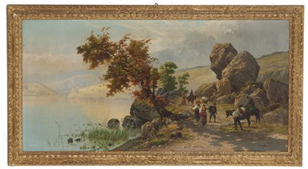 PIETRO BARUCCI. Oil painting on canvas. Signed