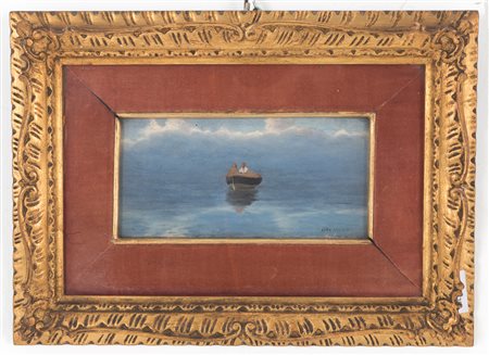 EDUARDO DALBONO. Oil painting on panel. Signed