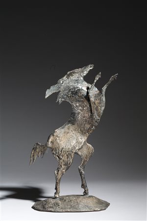 ALIGI SASSU. Silver sculpture. 34/490. 1978