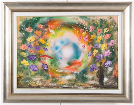 ORAZIO GIULIANI. Oil painting on canvas. Signed