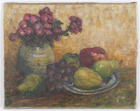 JEAN PESKE'. Oil painting on canvas. Signed