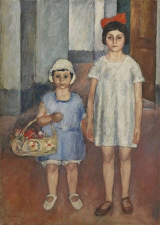 ARDENGO SOFFICI, VALERIA E LAURA (RITRATTO DELLE DUE FIGLIE), 1929-30