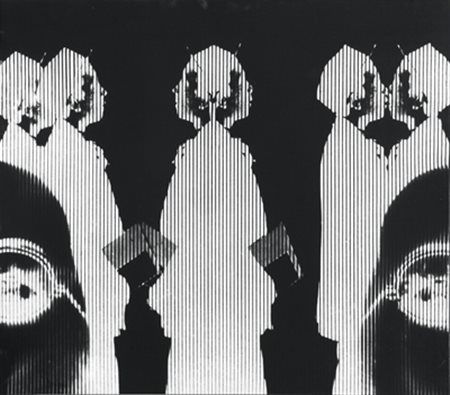 ALDO TAGLIAFERRO Ragazzi + retino + negativo, 1969/75 tela emulsionata, cm....