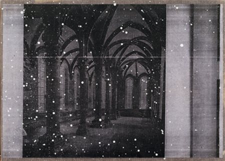 LUCA PIGNATELLI Neve in inverno, 2002 acrilico su carta su tela, cm. 31x44...