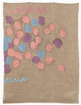 GIORGIO GRIFFA Linea e macchia ,1983 acrilico su tela, cm. 86x64 pubblicato...