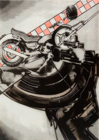 GIANNI BERTINI Addio Arianna, 2005 olio su tela cm. 80x58 firmato e datato in...