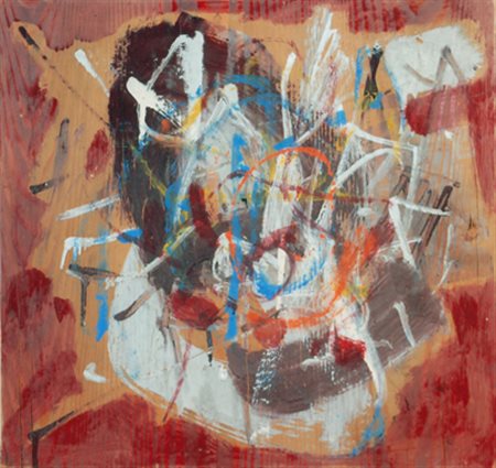 TANCREDI (PARMEGGIANI) Composizione su tavola, seconda metà anni '50 tecnica...