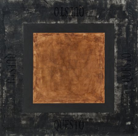 FABIO PELOSO Questo, 1998 tecnica mista su carta cm. 50 x 50 titolato,...