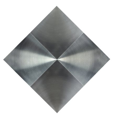 GETULIO ALVIANI Superficie tornita 4 ¼ di quadrato (disco), 1968/72...