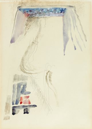 FAUSTO MELOTTI Senza titolo, 1979 tecnica mista su carta cm. 30x21,5 firmato...