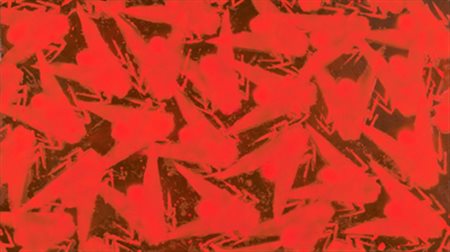 SERGIO RAGALZI insetti radioattivi acrilico su tela, cm. 81x143 firmato,...