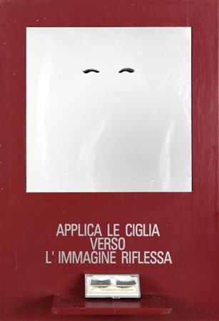 ANDERSEN ERIC Arte strumentale n° 1, 1992 specchio e ciglia finte su tavola...