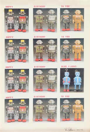 BEN PATTERSON Happy birthday to you, 2002 collage su cartoncino cm. 52x37...