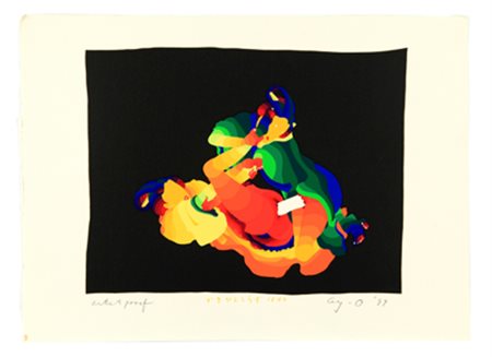 AY-O (1931) Shinga, 1997 p.a. serigrafia su carta cm. 31x42 firmato e datato...