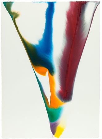 PAUL JENKINS Phenomena Kuan Yin's Fan, 1972 acquarello, cm. 106x76 firmato,...