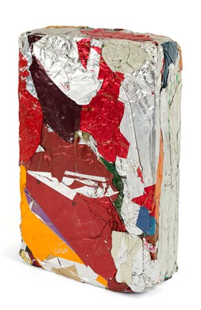 CESAR Compressione alluminio pressato, cm. 31x26x10 firmato in basso a...