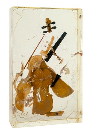 FERNANDEZ ARMAN Violino, 1978 violino esploso e incluso in un blocco di...