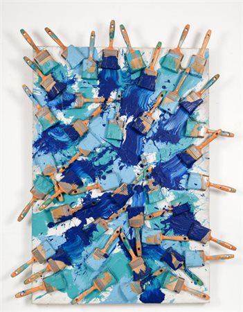 FERNANDEZ ARMAN Tender foot, 1997 olio su pennelli su tela , cm. 130x90...