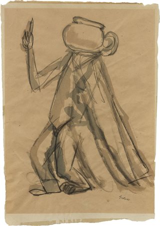 MARIO SIRONI, STUDIO DI ILLUSTRAZIONE PER «IL POPOLO D'ITALIA», (1937 CA.)