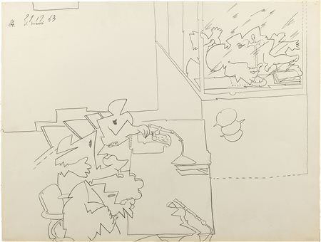 VALERIO ADAMI, IL PROCESSO, 1963