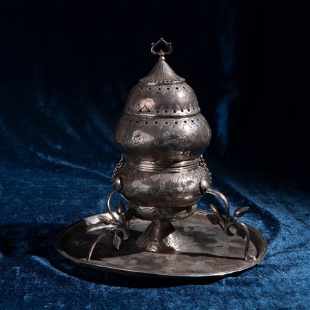 Bezamin ebraico in argento, Roma metà XVIII secolo