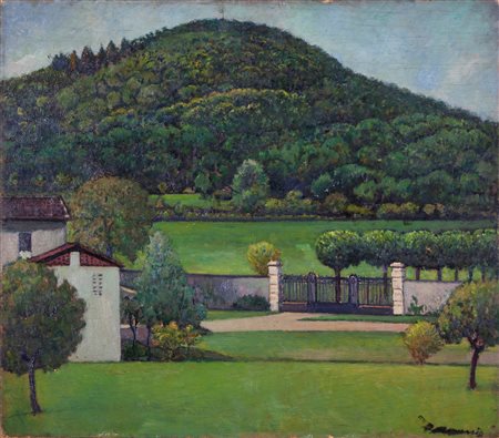 Pietro Marussig (Trieste 1879-Pavia 1937)  - Paesaggio, 1928
