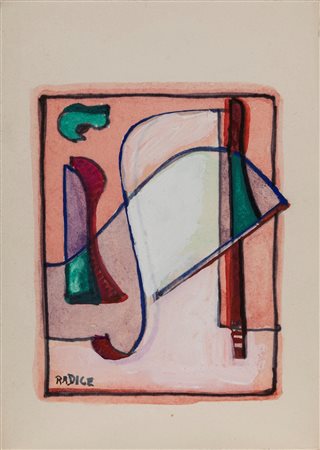 Mario Radice (Como 1898-Milano 1987)  - Invito Art club, 50s
