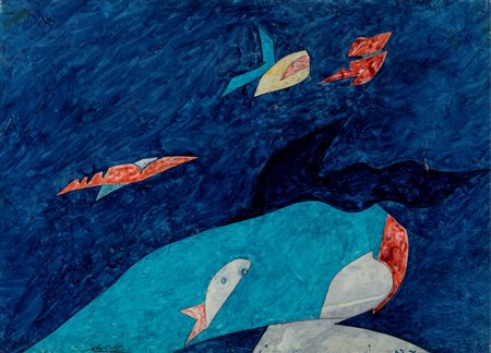 Gianni Dova (Roma 1925-Pisa 1991)  - Senza titolo, 1969/70