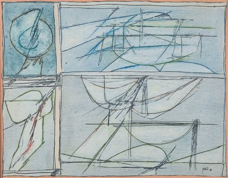 Achille Perilli (Roma 1927-2021)  - La cancellazione dei brevi, 1966