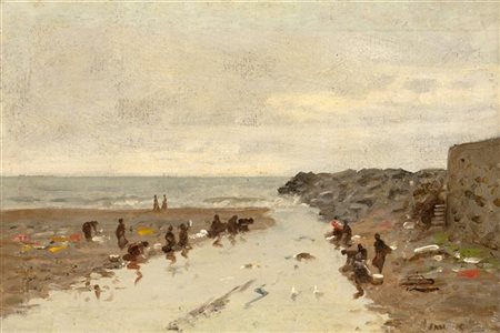 Luigi Steffani "Varazze" 
olio su cartone (cm 16,5x24)
Siglato e locato in basso