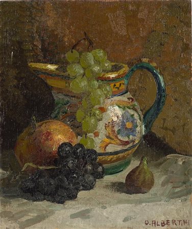 Oreste Albertini "Composizione con brocca" 1943
olio su tavola (cm 30x25)
Firmat